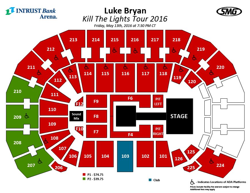 Seating Charts | Events & Tickets | INTRUST Bank Arena